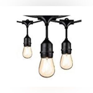 Patio String Light Set 16 Lights 48 ft. Outdoor Clear S14 Bulbs New